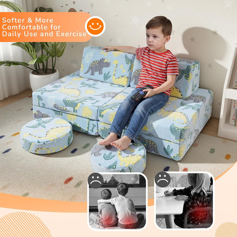 Kids Play Sofa Modular Toddler Couch Bed