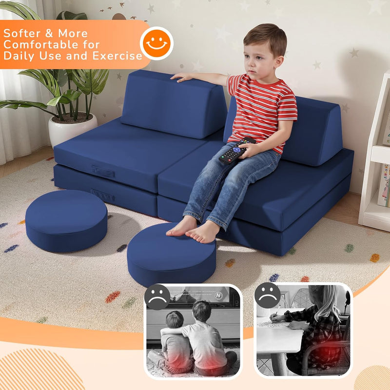 Kids Play Sofa Modular Toddler Couch Bed