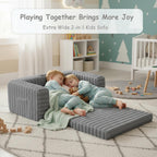 Kids Sofa Bed Extra Wide 2-In-1 Toddler Chair