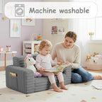 Kids Sofa Bed Extra Wide 2-In-1 Toddler Chair