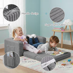 Kids Sofa Bed Extra Wide 2-In-1 Toddler Chair