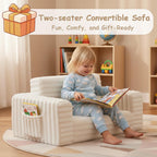 Kids Sofa Bed Extra Wide 2-In-1 Toddler Chair
