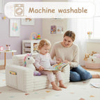 Kids Sofa Bed Extra Wide 2-In-1 Toddler Chair