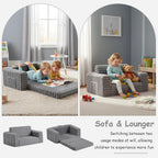Kids Sofa Bed Extra Wide 2-In-1 Toddler Chair