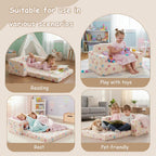 Kids Sofa Bed Extra Wide 2-In-1 Toddler Chair