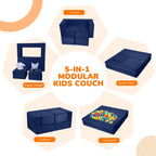Kids Sofa Bed Modular Toddler Chair Couch Glow
