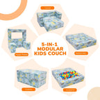 Kids Sofa Bed Modular Toddler Chair Couch Glow