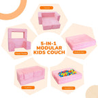Kids Sofa Bed Modular Toddler Chair Couch Glow