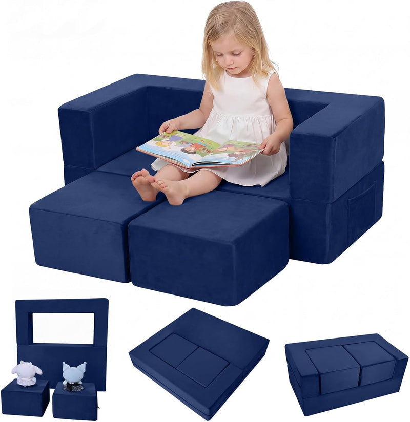 Kids Sofa Bed Toddler Armchair Couch Glow Stars