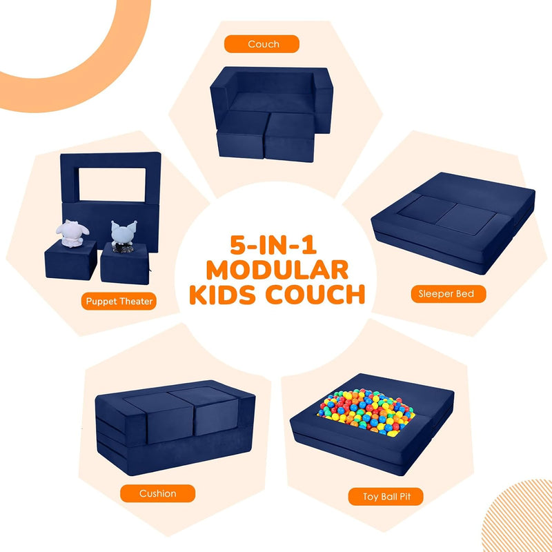 Kids Sofa Bed Toddler Armchair Couch Glow Stars