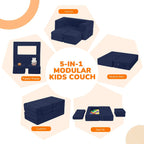 Kids Sofa Bed Toddler Armchair Couch Glow Stars