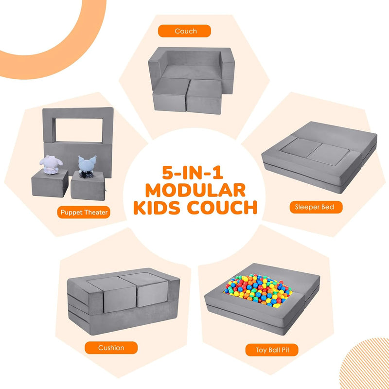 Kids Sofa Bed Toddler Armchair Couch Glow Stars