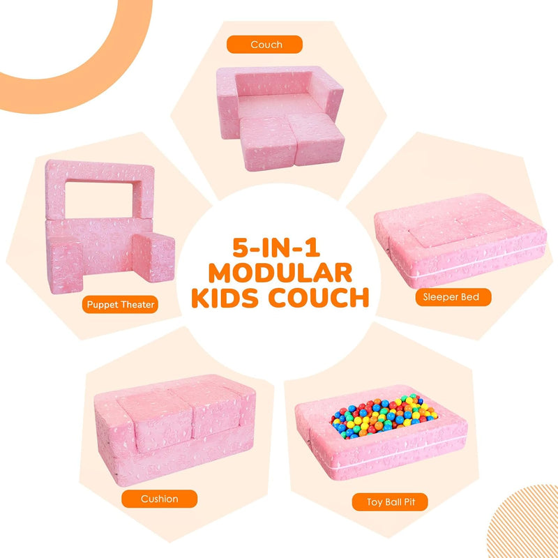 Kids Sofa Bed Toddler Armchair Couch Glow Stars