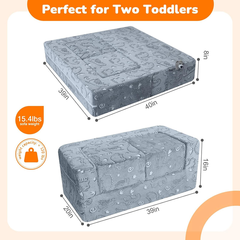 Kids Sofa Bed Toddler Armchair Couch Glow Stars