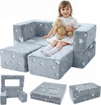 Kids Sofa Bed Toddler Armchair Couch Glow Stars