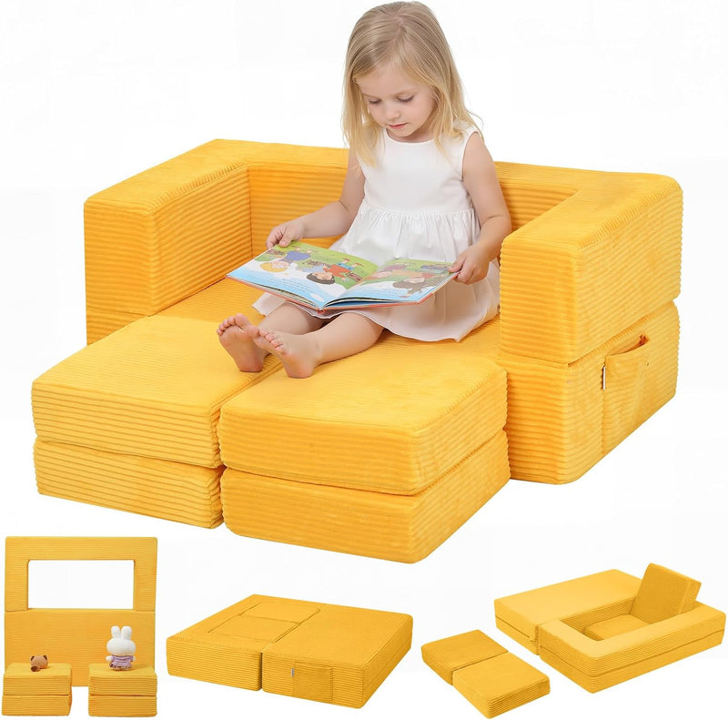 Kids Sofa Bed Toddler Armchair Couch Glow Stars