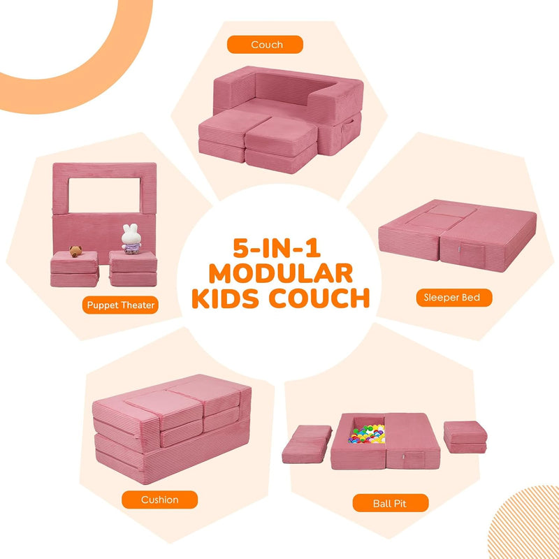 Kids Sofa Bed Toddler Armchair Couch Glow Stars