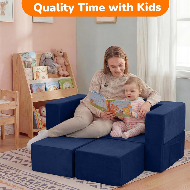 Kids Sofa Bed Toddler Armchair Couch Glow Stars