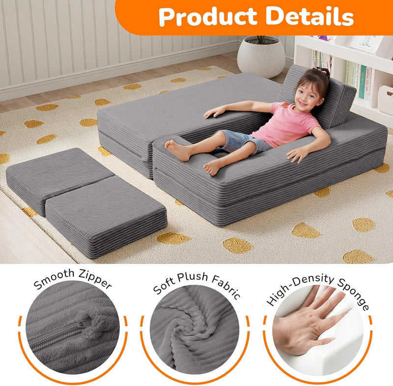 Kids Sofa Bed Toddler Armchair Couch Glow Stars