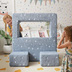 Kids Sofa Bed Toddler Armchair Couch Glow Stars