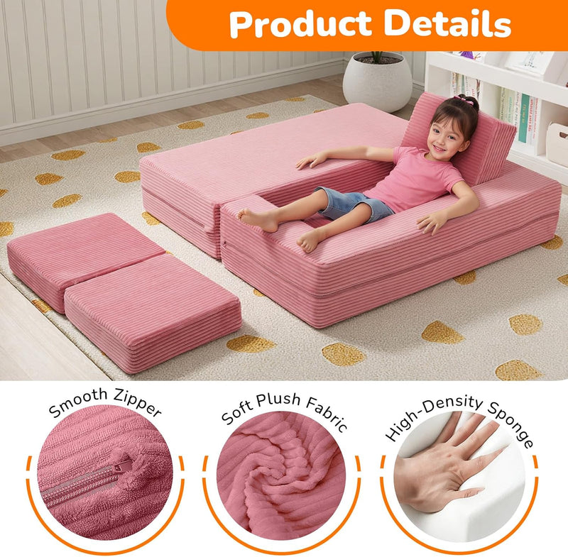Kids Sofa Bed Toddler Armchair Couch Glow Stars