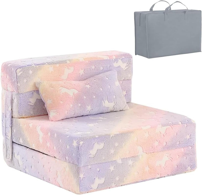 Kids Sofa Bed Toddler Floor Mattress Glow