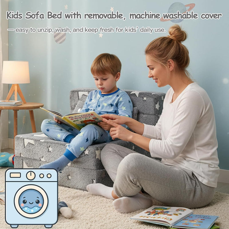 Kids Sofa Bed Toddler Floor Mattress Glow