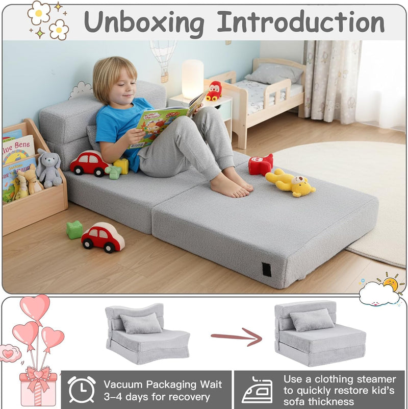 Kids Sofa Bed Toddler Floor Mattress Glow