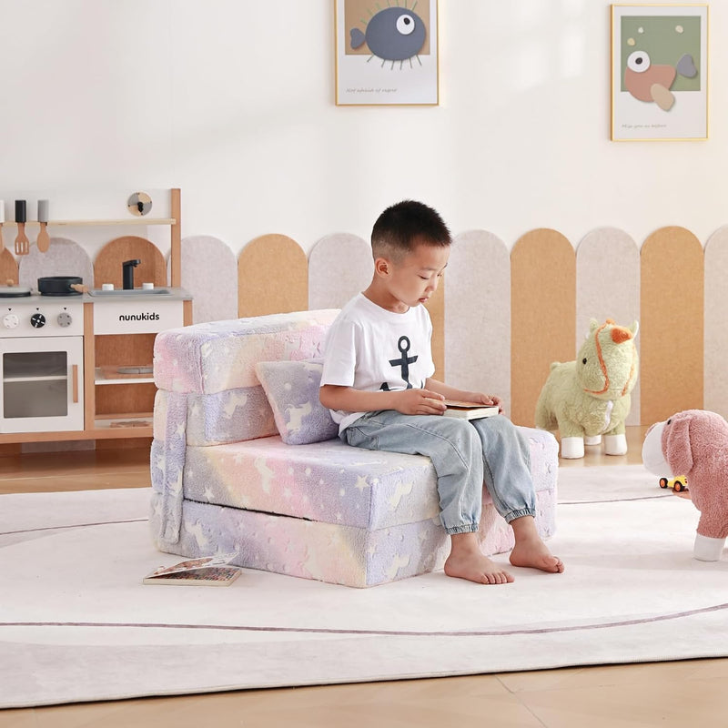 Kids Sofa Bed Toddler Floor Mattress Glow