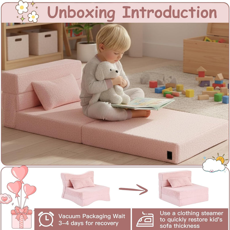 Kids Sofa Bed Toddler Floor Mattress Glow