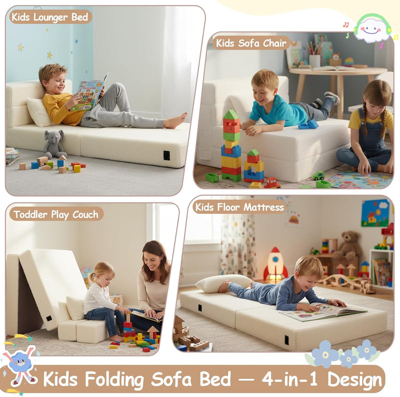 Kids Sofa Bed Toddler Floor Mattress Glow