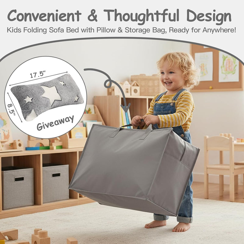 Kids Sofa Bed Toddler Floor Mattress Glow