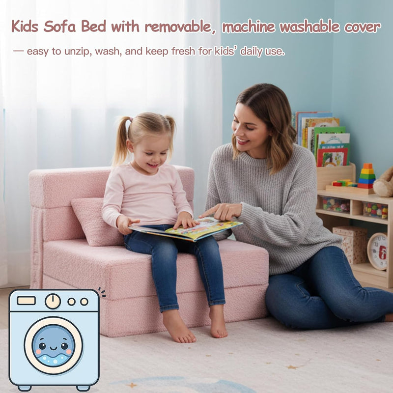 Kids Sofa Bed Toddler Floor Mattress Glow