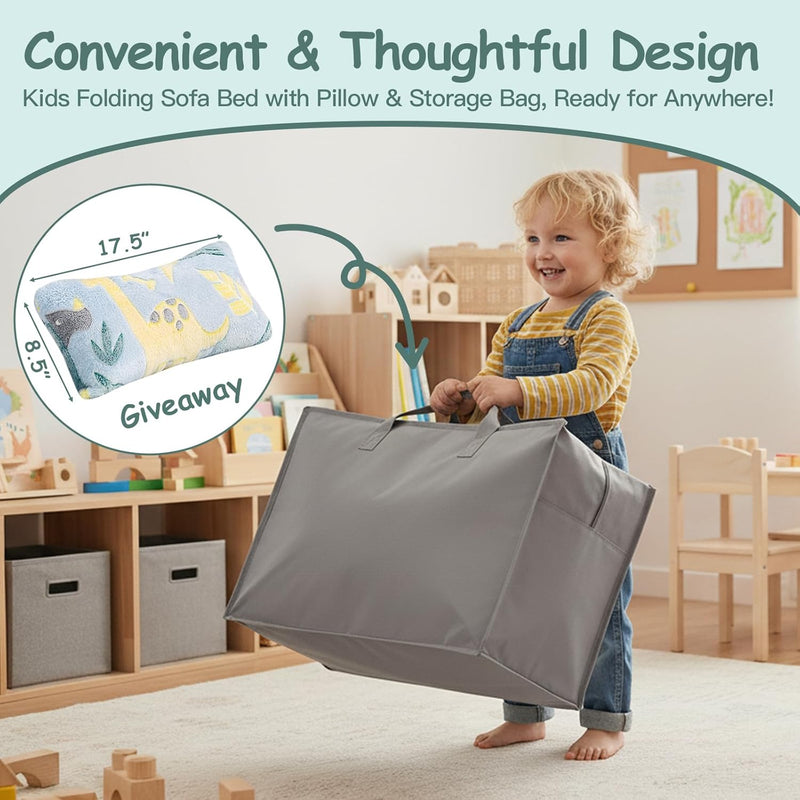 Kids Sofa Bed Toddler Floor Mattress Glow