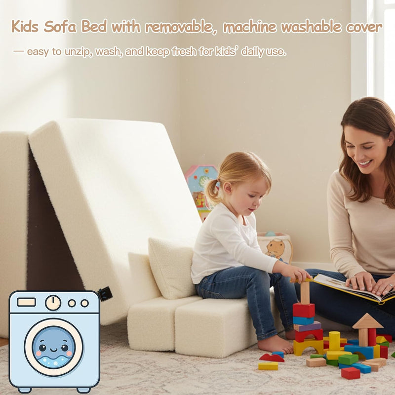 Kids Sofa Bed Toddler Floor Mattress Glow