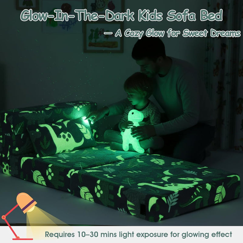 Kids Sofa Bed Toddler Floor Mattress Glow