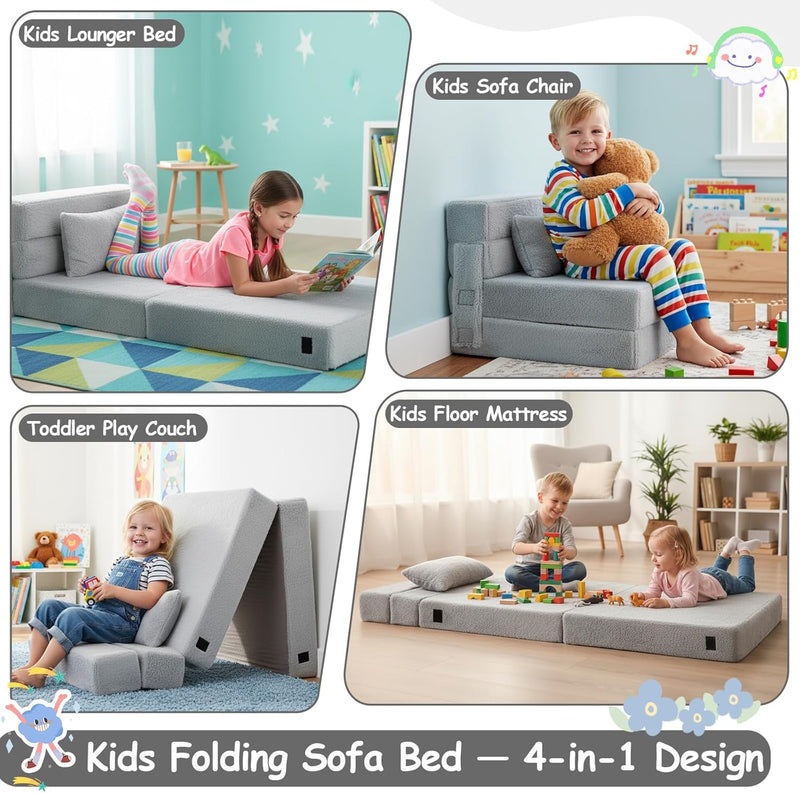 Kids Sofa Bed Toddler Floor Mattress Glow