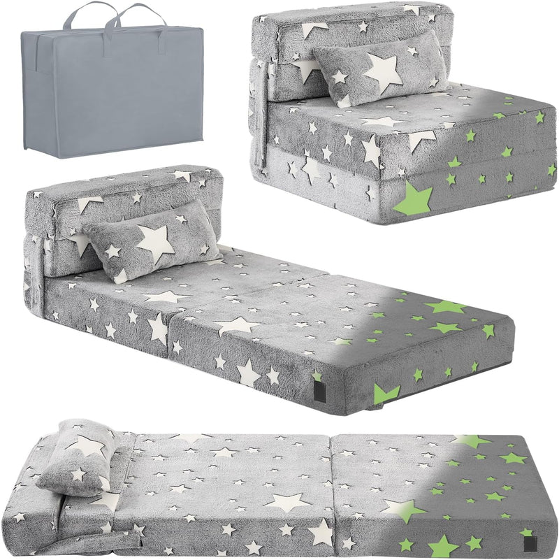 Kids Sofa Bed Toddler Floor Mattress Glow