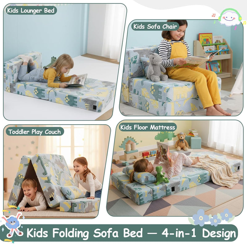 Kids Sofa Bed Toddler Floor Mattress Glow