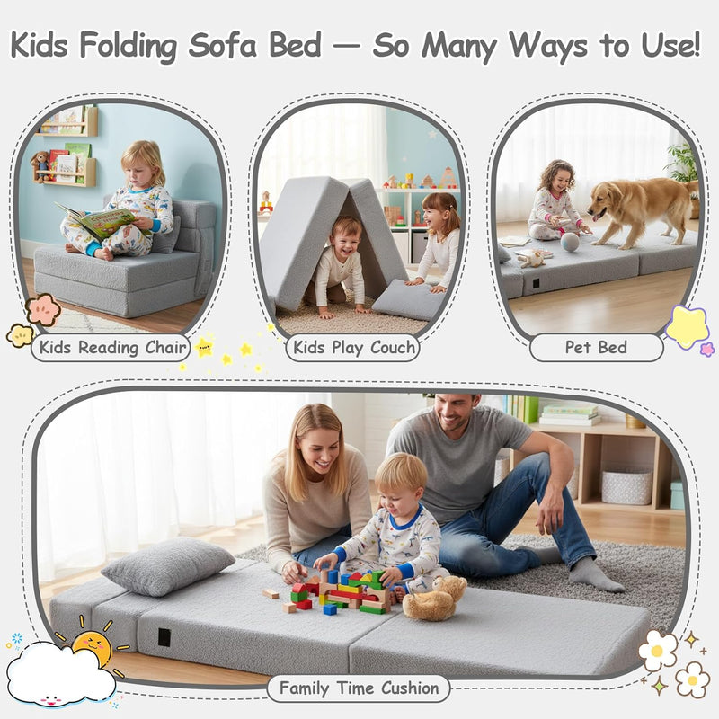Kids Sofa Bed Toddler Floor Mattress Glow