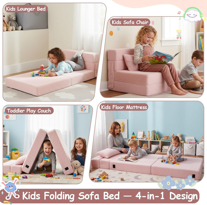 Kids Sofa Bed Toddler Floor Mattress Glow