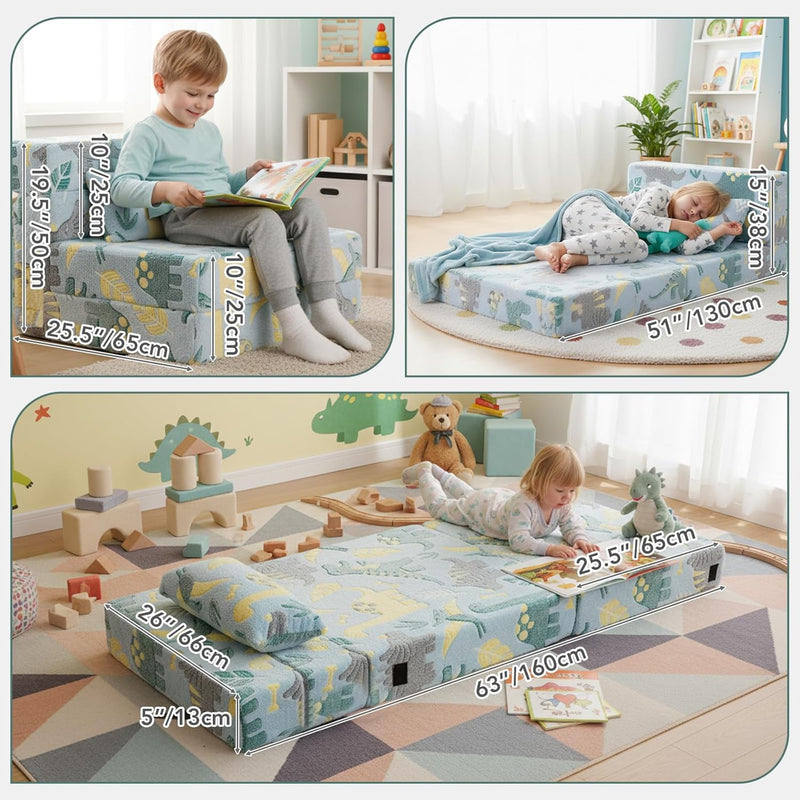 Kids Sofa Bed Toddler Floor Mattress Glow