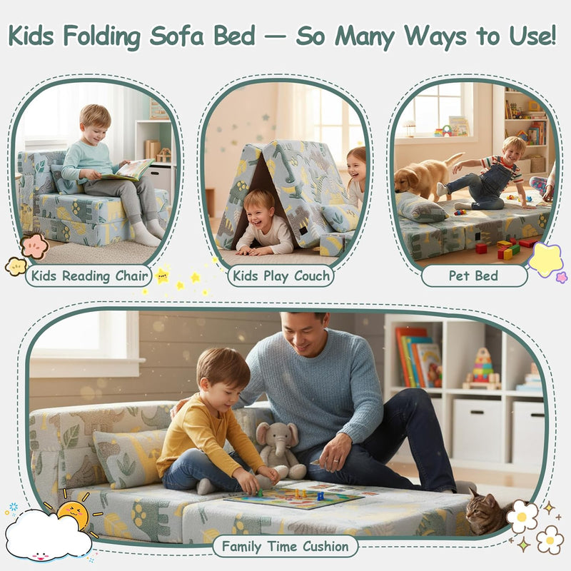 Kids Sofa Bed Toddler Floor Mattress Glow