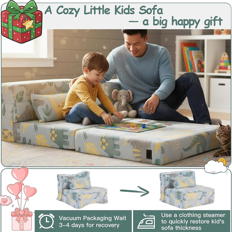 Kids Sofa Bed Toddler Floor Mattress Glow