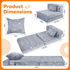 Kids Sofa Bed Toddler Folding Floor Mattress Glow