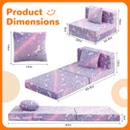 Kids Sofa Bed Toddler Folding Floor Mattress Glow