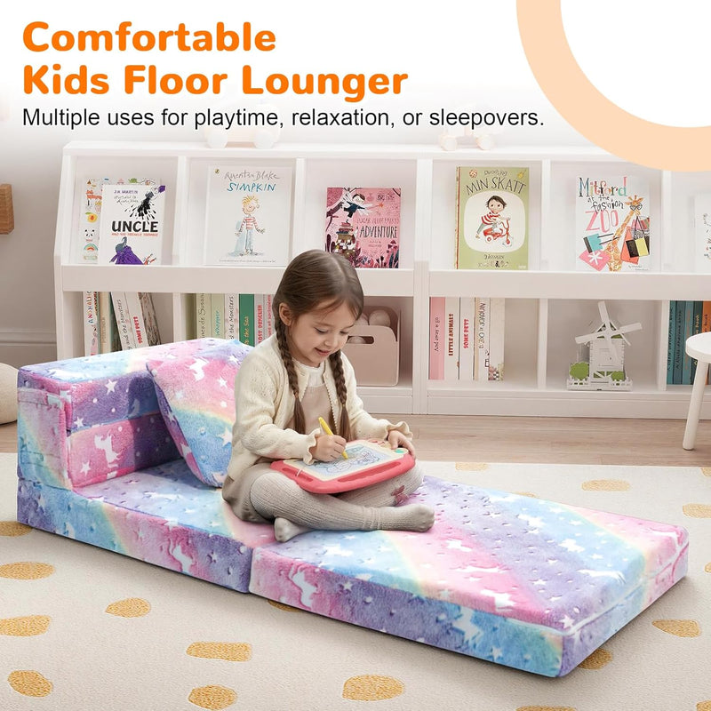 Kids Sofa Bed Toddler Folding Floor Mattress Glow