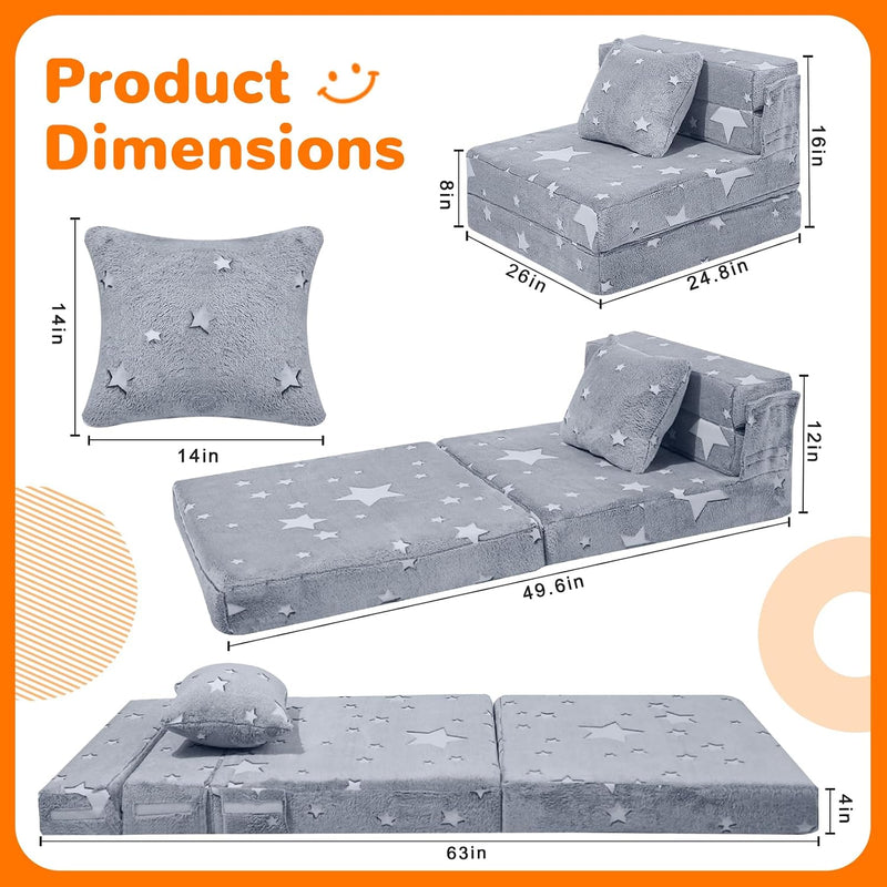 Kids Sofa Bed Toddler Folding Futon Chair