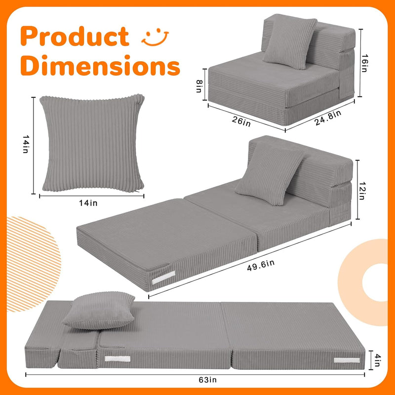 Kids Sofa Bed Toddler Folding Futon Chair