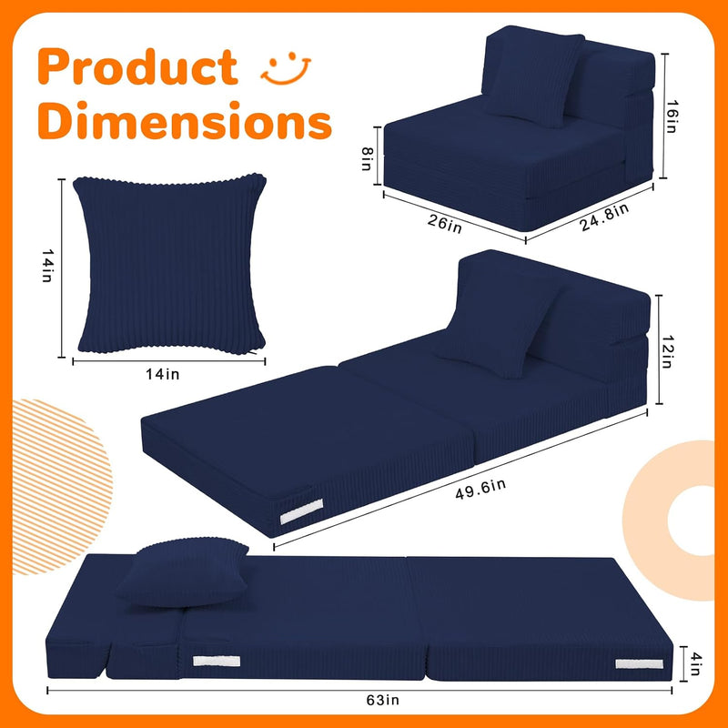 Kids Sofa Bed Toddler Folding Futon Chair